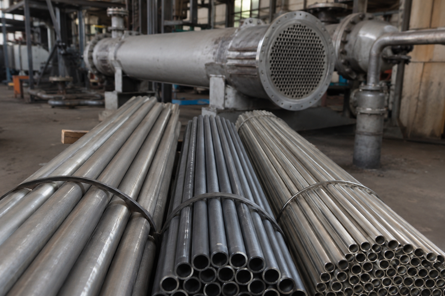 Nickel alloy and titanium tubes